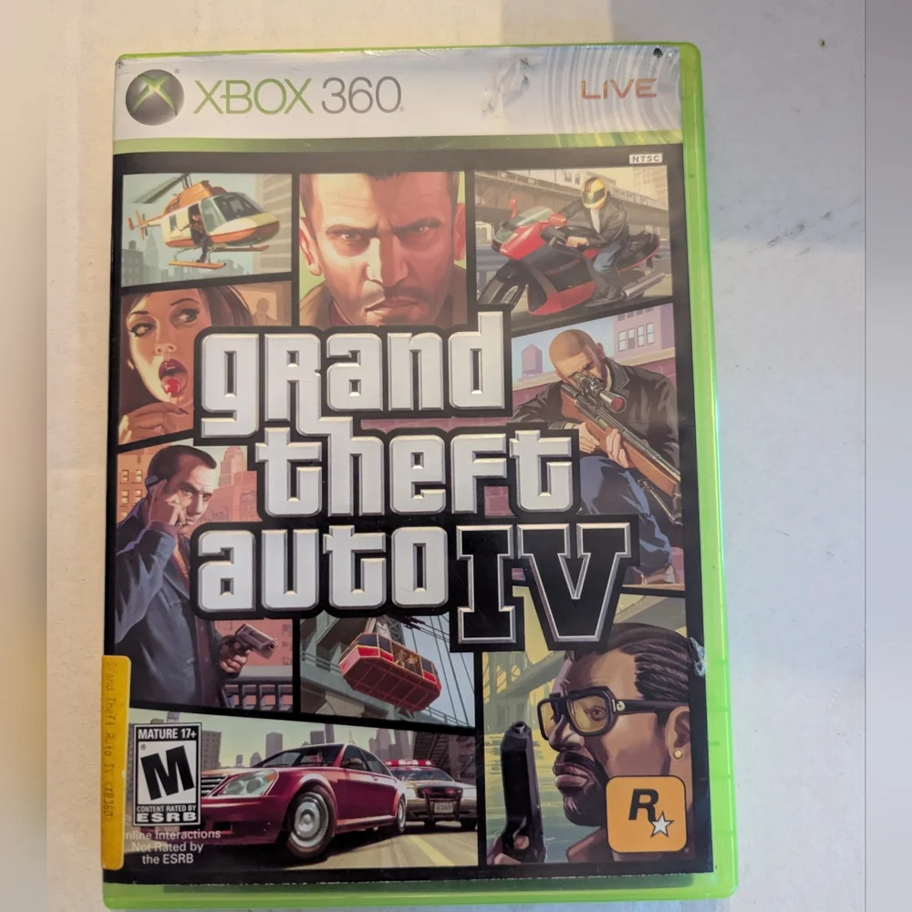 Xbox 360 Grand Theft Auto GTA IV‎ Video Game 2008 Rockstar Manual Included